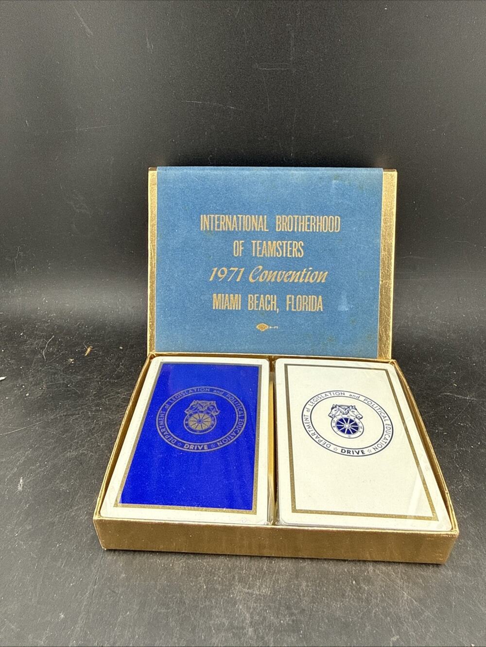 Vintage 1971 Teamsters Convention Playing Cards Set Miami Beach Florida IBT